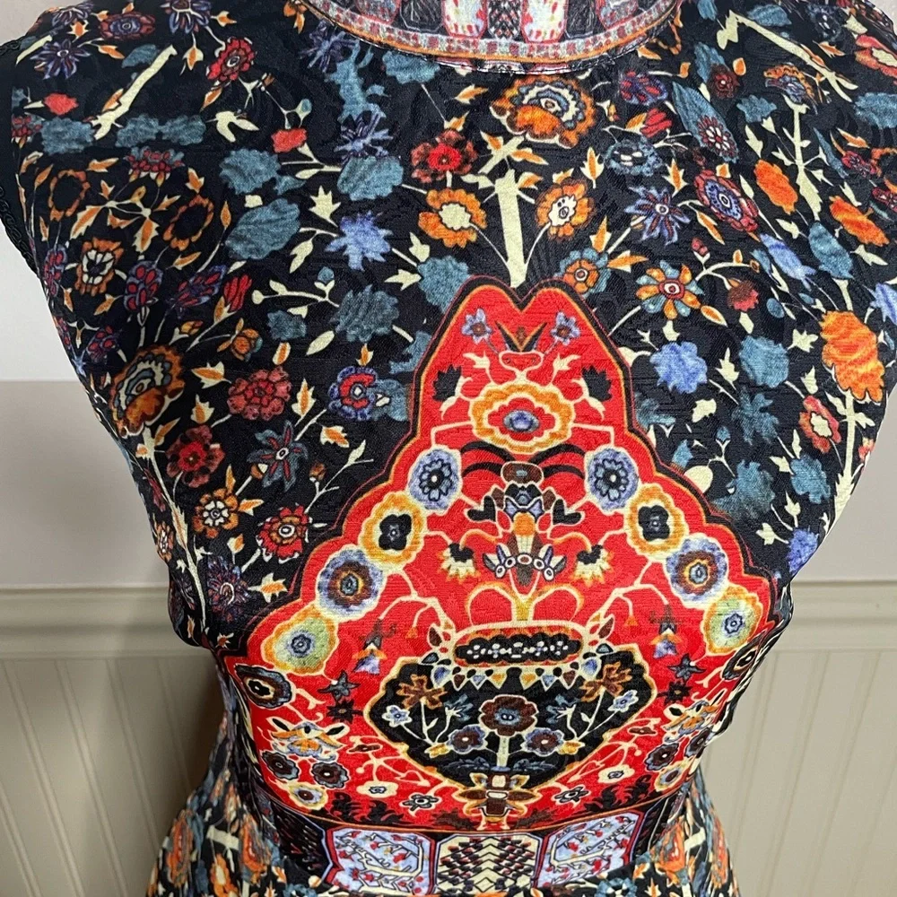 NWOT Vibrant Multicolor Sleeveless Mini Dress - Picture 7 of 15